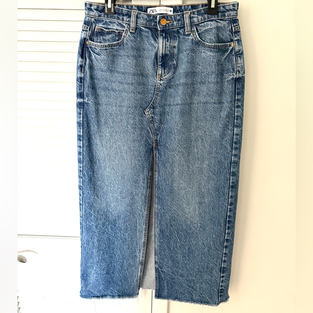 Zara Classic Blue Maxi Skirt size M